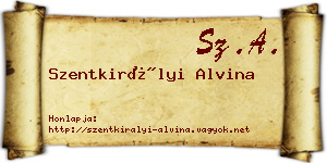 Szentkirályi Alvina névjegykártya